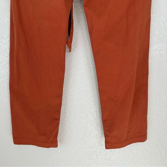 NWT Kensie Jeans Orange High Rise Tie Belt Straight Leg, Sz 4/27 - Picture 8 of 12
